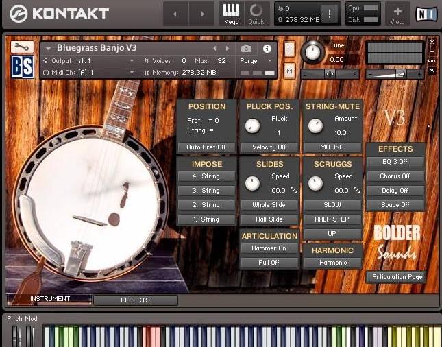 Cinematique Instruments Bluegrass Banjo V3 班卓琴-251编曲网