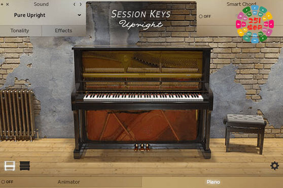 现代立式自动伴奏钢琴 e-instruments Session Keys Upright-251编曲网