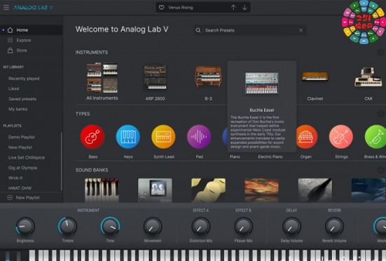 模拟键盘合成器 Arturia Analog Lab V Pro v5.10.1-251编曲网