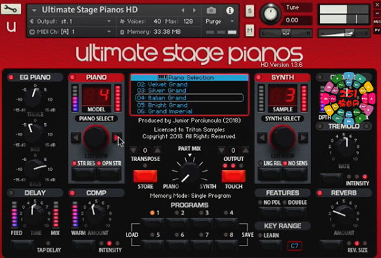 Nord键盘 Junior Porciuncula Ultimate Stage Pianos HD-251编曲网