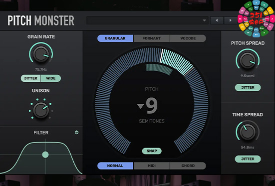 变声效果插件 Devious Machines Pitch Monster v1.3.13 U2B Mac MORiA-251编曲网