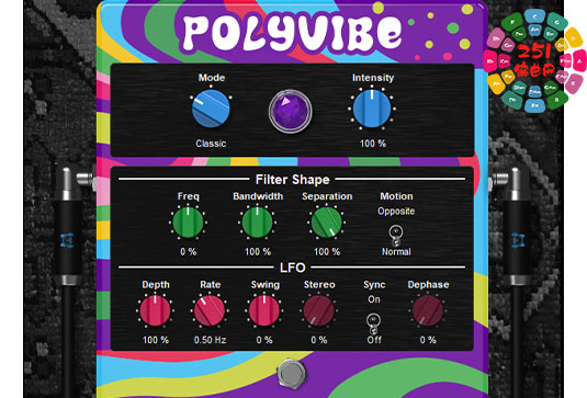 蓝猫吉他氛围踏板模拟插件 Blue Cats Audio PolyVibe v1.0 Articstorm Win-251编曲网