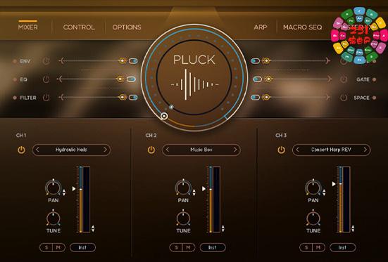 电影配乐合成器 Heavyocity Mosaic Pluck-251编曲网