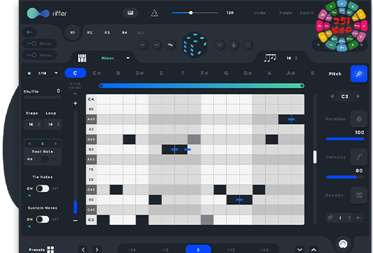 即兴演奏乐句生成插件 Audiomodern Riffer v3.1.2-251编曲网