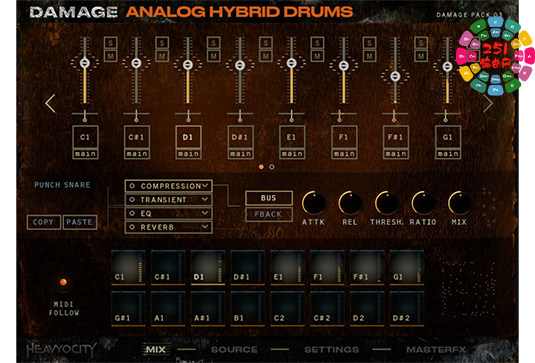 模拟合成电影打击乐 Heavyocity Analog Hybrid Drums-251编曲网