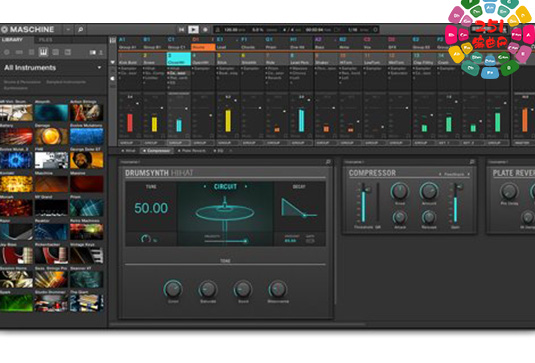 节奏音乐制作软件 Native Instruments Maschine v2.18.1-251编曲网