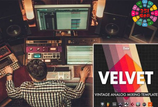 复古模拟色彩混音模版 Slate Academy Velvet Vintage Analog Mix Template-251编曲网