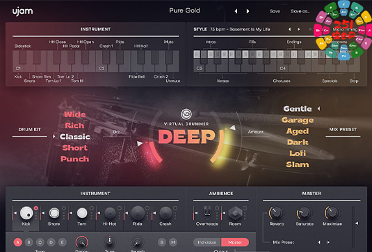 虚拟灵魂朋克鼓 uJAM Virtual Drummer DEEP v2.4.1-251编曲网