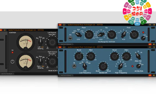 母带混音套装 Applied Computer Music Technologies ACM-SA Bundle v3.2.0 Win（包含 ACM70SA Vintage limiter ACM-2SA Vintage program EQ ACM-5SA Vintage mid range EQ）-251编曲网