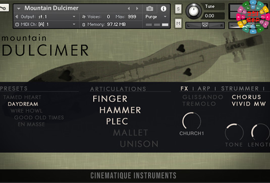 山扬琴音色库 Cinematique Instruments Mountain Dulcimer-251编曲网