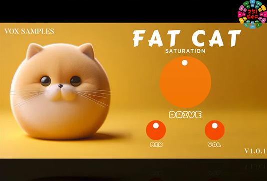 人声饱和器插件 Fat Cat Vocal Saturation v1.0.1-251编曲网