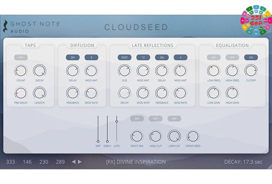 算法混响插件 Ghost Note Audio Cloud Seed Algorithmic Reverb v2.2.1 Win-251编曲网