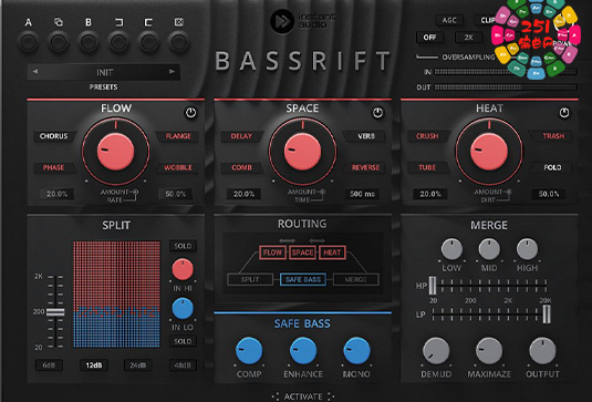 贝斯混音增强插件 InstantAudio BassRift v1.1.0 Win-BUBBiX-251编曲网