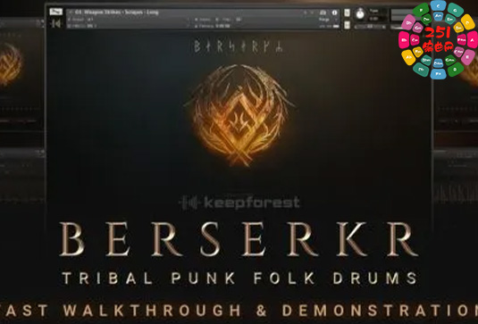 史诗战争电影鼓 Keepforest Berserkr Pro Tribal Punk Folk Drums-251编曲网