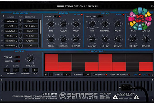 老式复音合成器 Synapse Audio Obsession v1.2.1-251编曲网