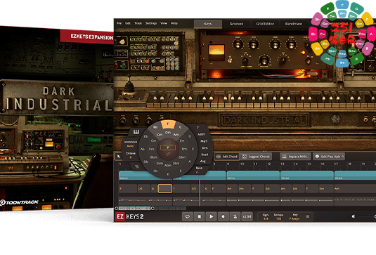 虚拟钢琴拓展音色 Toontrack EZKeys 2 Dark Industrial EKX-251编曲网