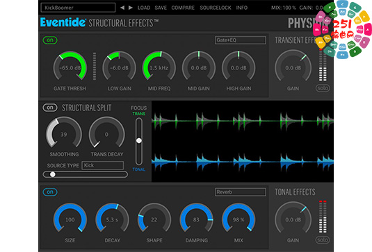 瞬态和音调控制插件 Eventide Physion v2.8.15 R2R Win-251编曲网