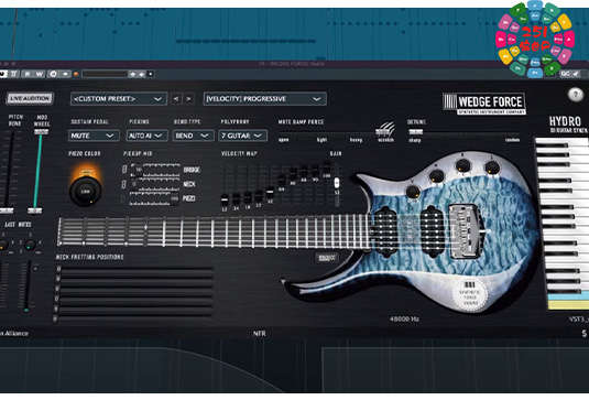 7 弦电吉他音源 Plugin Alliance WEDGE FORCE Hydro v1.0.3 R2R Win-251编曲网
