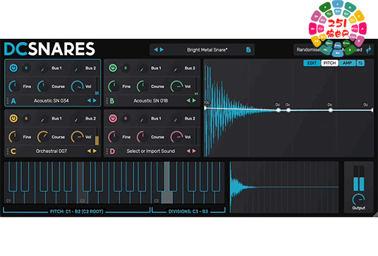 军鼓类调制音源 Plugin Boutique DC Snares v1.0.0-251编曲网