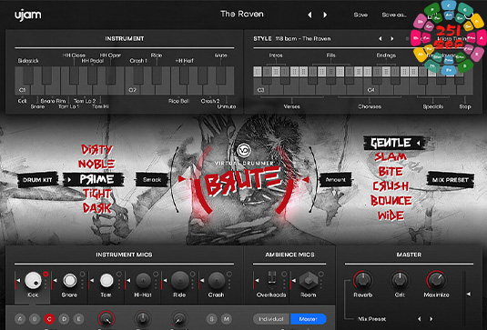 朋克摇滚鼓 UJAM Virtual Drummer Brute v2.4.1 Cracked Win-251编曲网