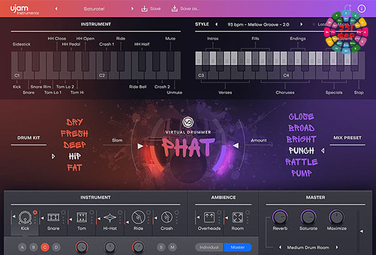 嘻哈灵魂放克鼓 UJAM Virtual Drummer Phat v2.4.1-251编曲网