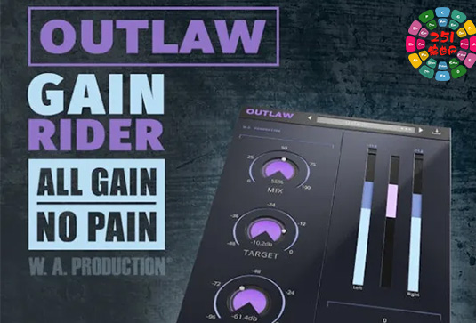 增益补偿效果插件 W.A. Production Outlaw Gain Rider v2.3.0 MacOS-MORiA-251编曲网