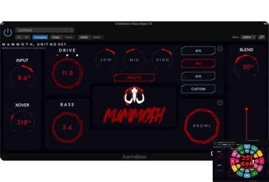 吉他贝司效果器 Aurora DSP Mammoth v1.6.1-251编曲网