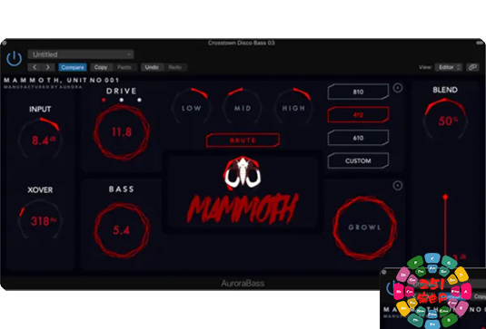 吉他贝司效果器 Aurora DSP Mammoth v1.6.0 R2R Win-251编曲网