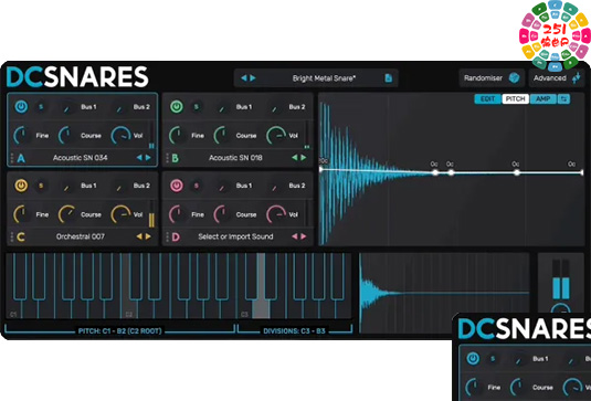 军鼓类调制音源 Plugin Boutique DC Snares v1.0.1-251编曲网