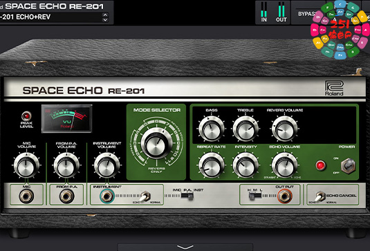 模拟磁带回声延迟效果器 Roland Cloud RE-201 Space Echo v1.0.0 MacOS-251编曲网