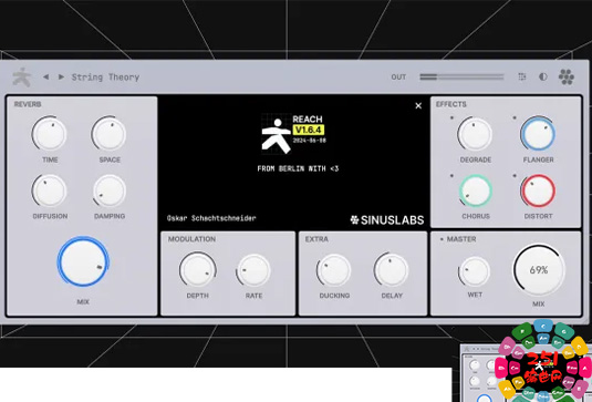 具有独特音效的混响插件 Sinuslabs REACH v1.6.4 MOCHA Win-251编曲网