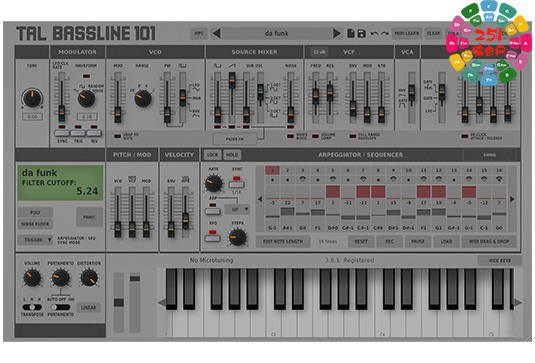 贝司合成器 Togu Audio Line TAL-BassLine-101 v3.9.2 MacOS-MORiA-251编曲网