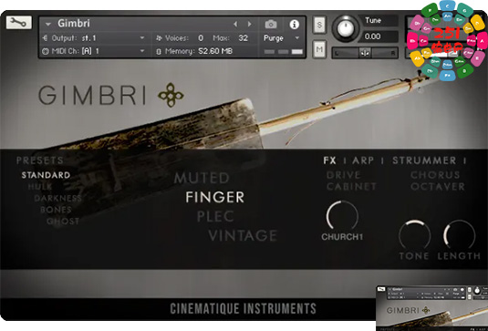 摩洛哥低音吉他音色库 Cinematique Instruments Gimbri-251编曲网