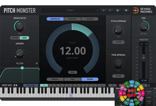 音高音色变换效果器 Devious Machines Pitch Monster v1.3.14 MacOS-MORiA-251编曲网