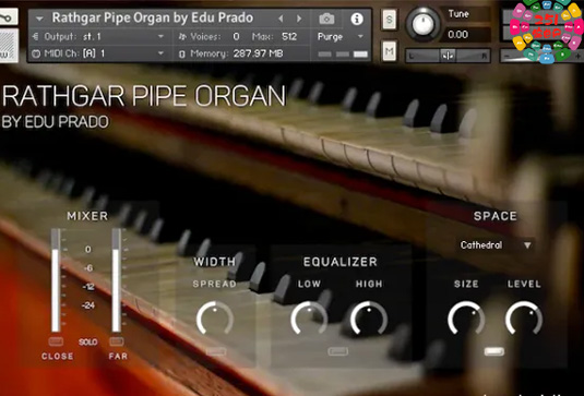 拉斯加管风琴音色 Edu Prado Sounds Rathgar Pipe Organ v1.2.1-251编曲网