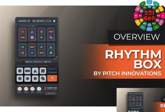 桌面键盘控制节奏音序器插件 Pitch Innovations Rhythm Box v1.0.1 Win-251编曲网