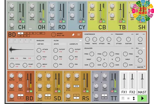 老式鼓机采样音色 SonicCouture AC-DR Acoustic Drum Machine v1.5-251编曲网