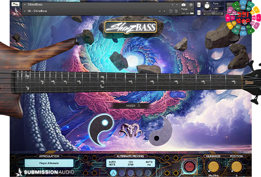 前卫金属电贝斯音色库 SubMission Audio ShinzBass-251编曲网
