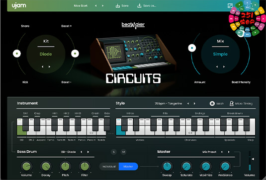 节奏鼓机插件 UJAM Beatmaker CIRCUITS v2.4.0 R2R Win-251编曲网