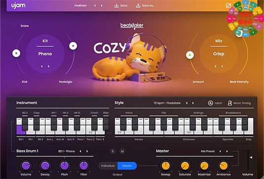 嘻哈电子鼓音源 UJAM Beatmaker COZY v2.4.0 R2R Win-251编曲网