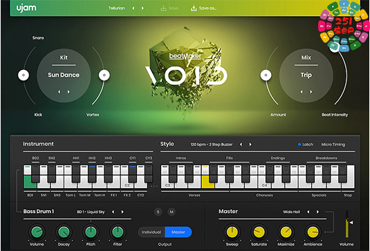 电子鼓机音源插件 UJAM Beatmaker VOID v2.4.0 R2R Win-251编曲网