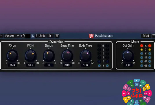 多频段瞬态增强效果插件 Voxengo Peakbuster v1.7 MacOS-251编曲网