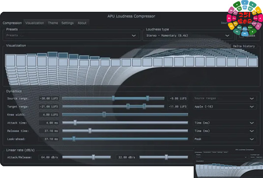 响度压缩器插件 APU Software APU Loudness Compressor v2.9.2 R2R-251编曲网