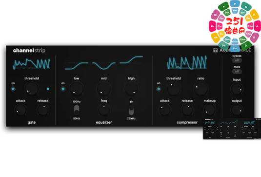 模拟混音通道条 Audio Damage AD058 ChannelStrip v1.1.1-251编曲网