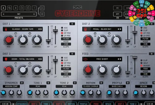 变形失真效果器 JMGSound Cyberdrive v1.1 BUBBiX Win-251编曲网