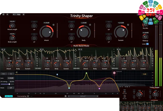 多频段瞬态整形插件 Plugin Alliance Trinity Shaper v1.0.0-251编曲网