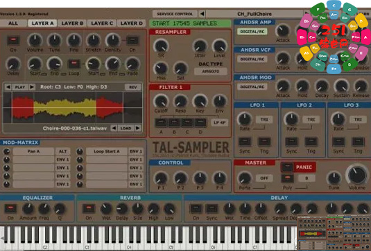 采样合成器 Togu Audio Line TAL-Sampler v4.7.1 R2R-251编曲网