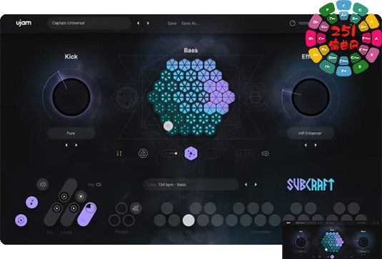 重低音合成器 UJAM SUBCRAFT v1.0.0 MacOS-MORiA-251编曲网