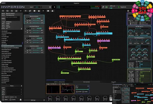 模块化电子合成器 Wavesequencer Hyperion v1.59 Incl Content BUBBiX Win-251编曲网