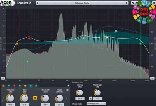 可视化均衡效果插件 Acon Digital Equalize 2 v2.2.2 R2R-251编曲网